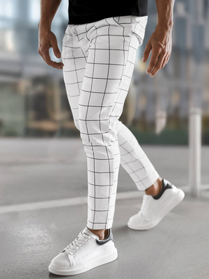 Ανδρικό παντελόνι chino λευκό OZONEE O/P4009Z