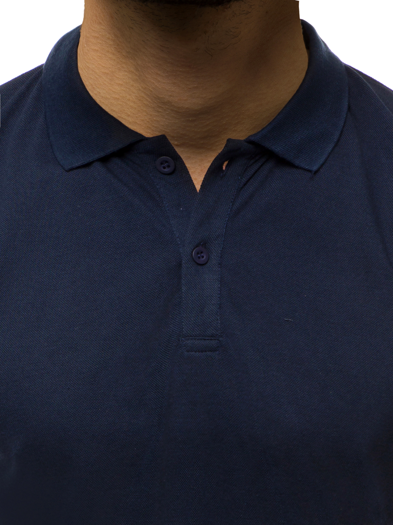 Ανδρική μπλούζα Polo ναυτικό μπλε OZONEE JS/GD01