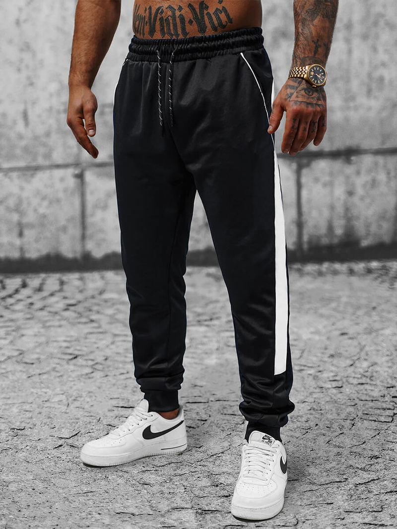 Ανδρικό παντελόνι φόρμας mαύρος OZONEE JS/8K162