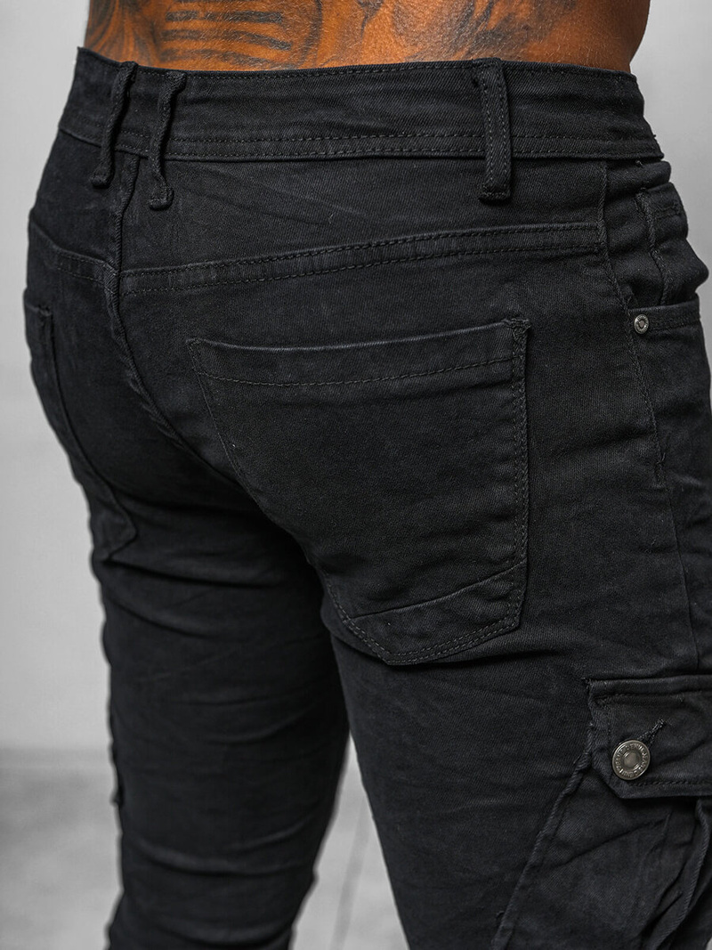 Ανδρικό παντελόνι jogger mαύρος OZONEE O/E6979N