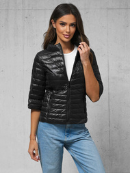 Γυναικείο μπουφάν μαύρο OZONEE O/H891Z