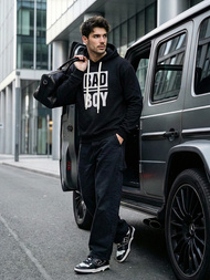 Ανδρικό Φούτερ με Κουκούλα μαύρο OZONEE JS/65B3909/3Z