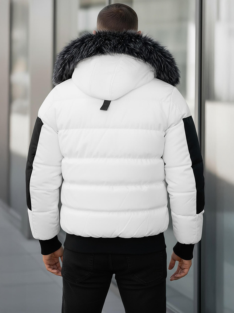 Ανδρικό χειμερινό μπουφάν λευκό OZONEE O/M798Z