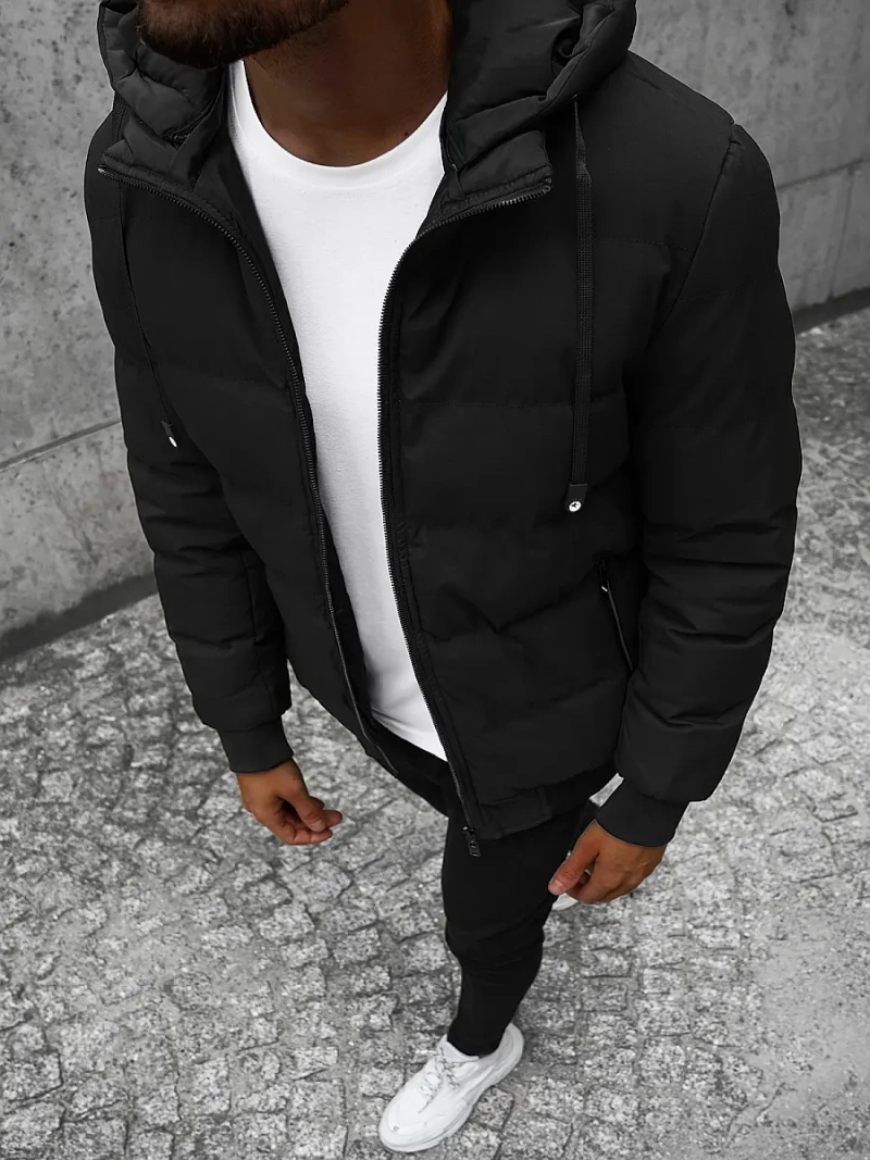 Ανδρικό μπουφάν μαύρο OZONEE JS/M761/392