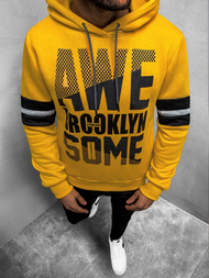 Ανδρικό Φούτερ με Κουκούλα κίτρινο OZONEE JS/KS2141Z