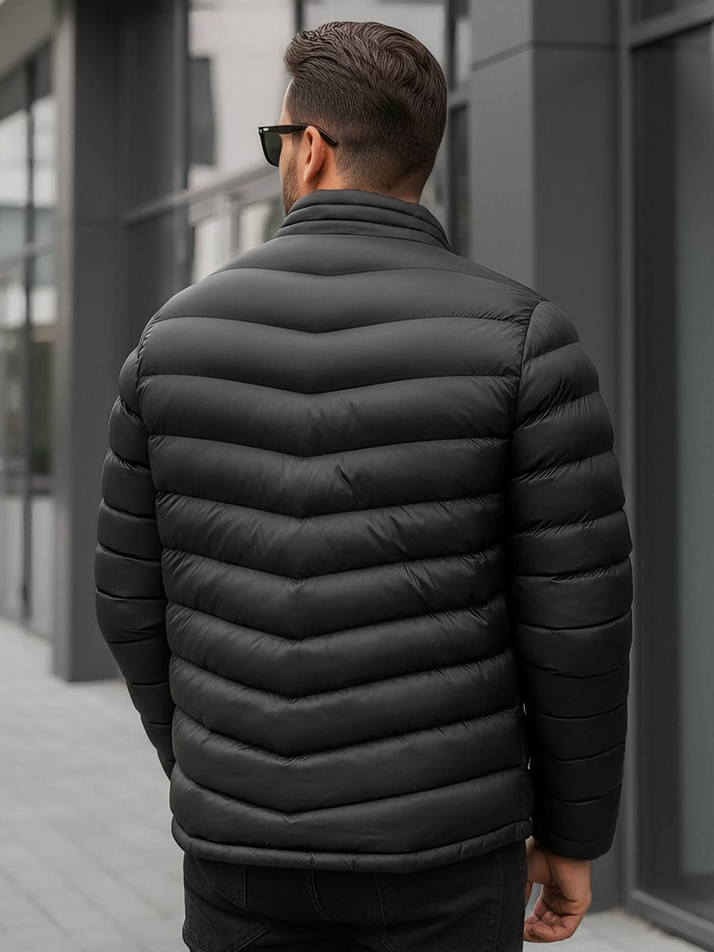 Ανδρικό μπουφάν μαύρο OZONEE JS/SM71Z