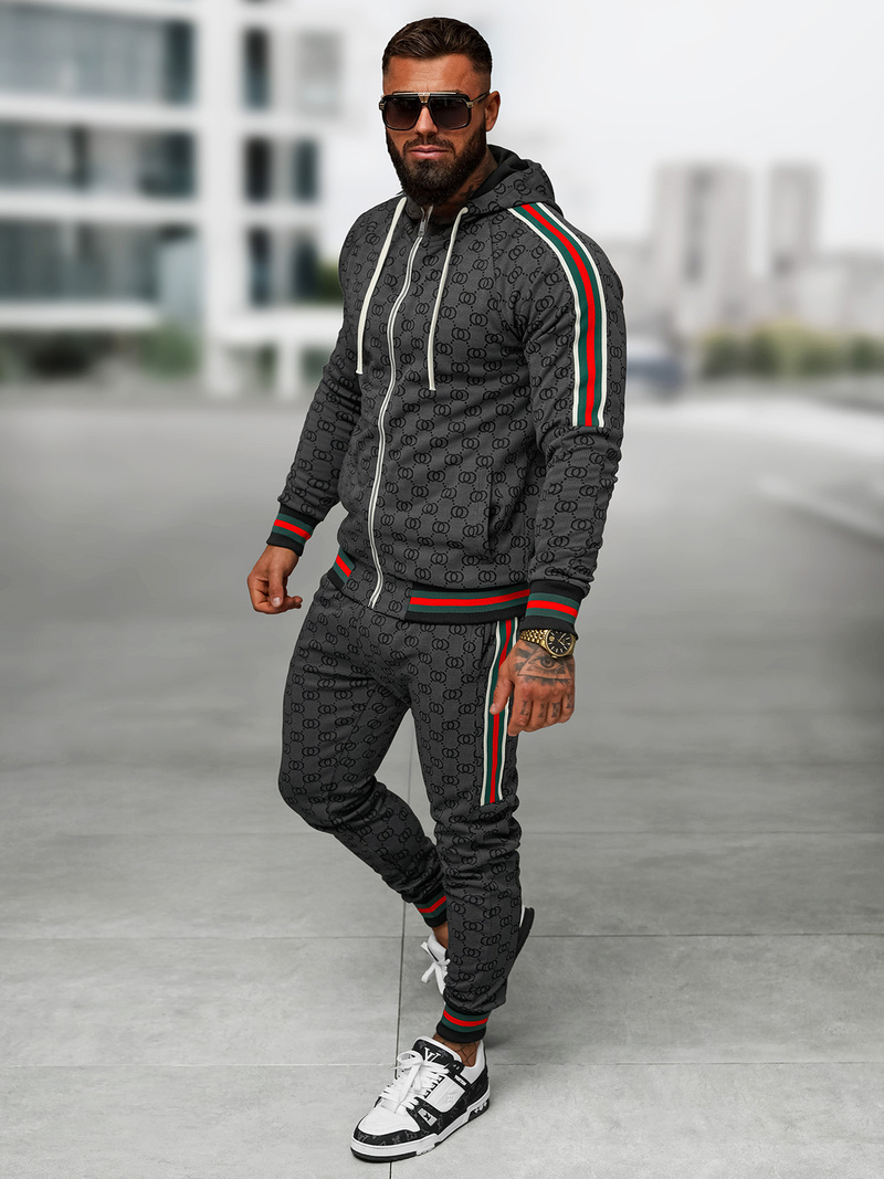 Ανδρικό σετ φόρμας μαύρο OZONEE O/FF5111AB