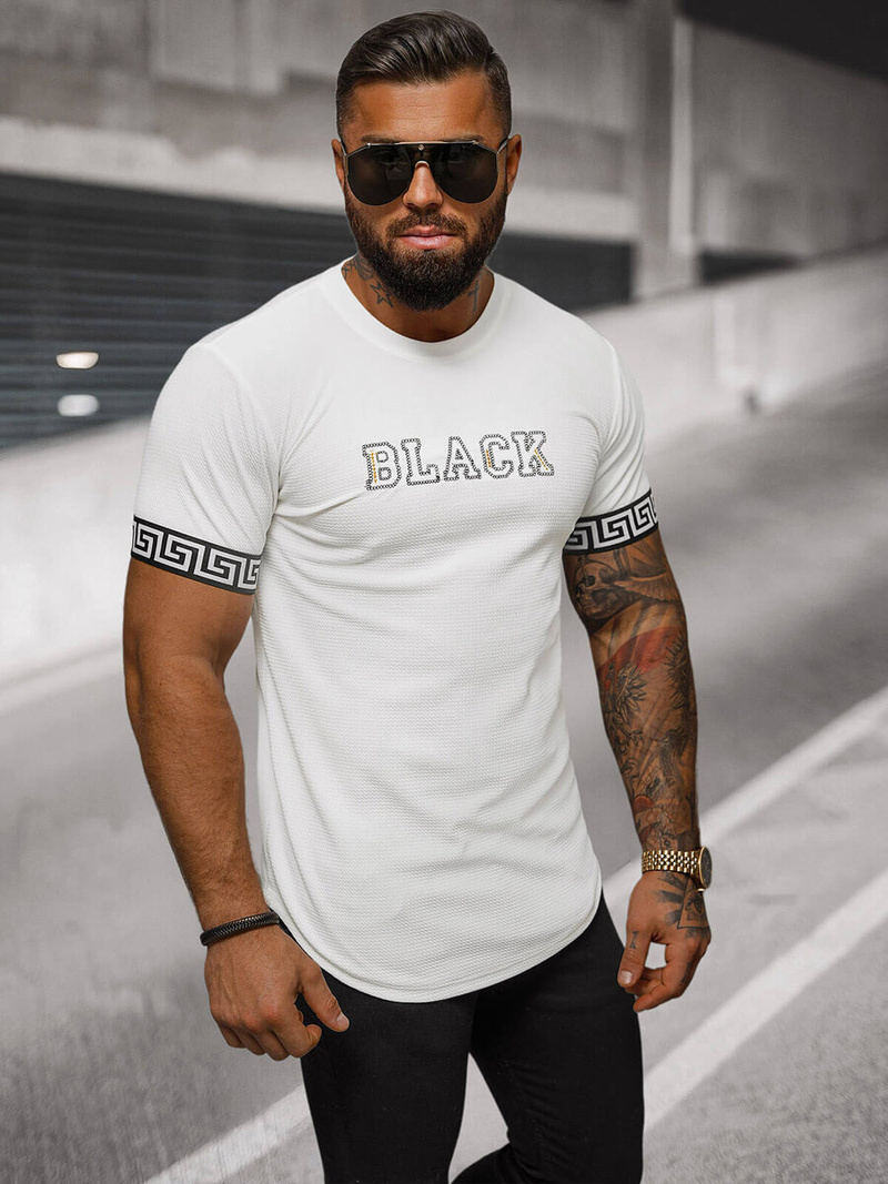 Ανδρικό μπλουζάκι λευκό OZONEE O/T7571