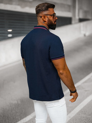 Ανδρική μπλούζα polo ναυτικό μπλε OZONEE O/DA758