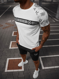 Ανδρικό σετ φόρμας ασπρό-μαύρο OZONEE O/HM760