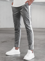 Ανδρικό παντελόνι chino σκούρο-γκρι OZONEE DJ/5529Z