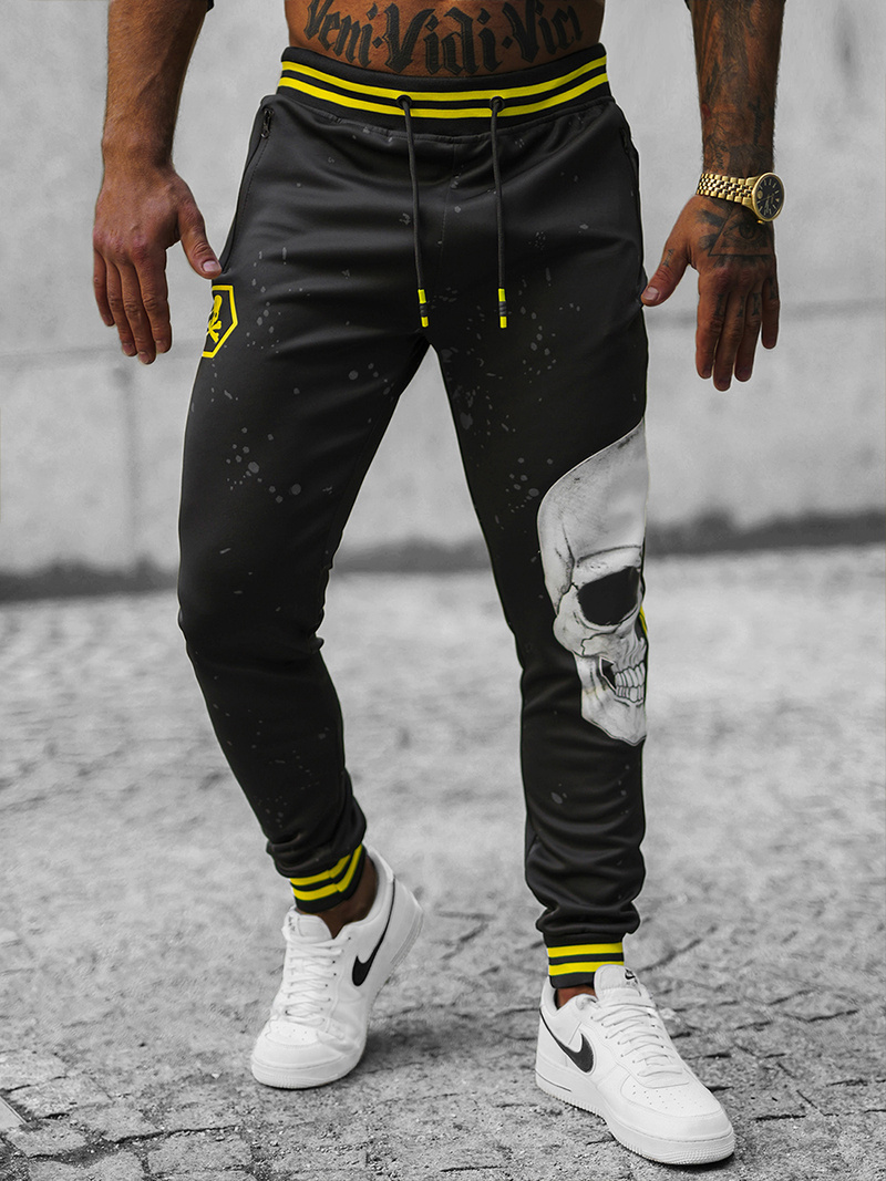 Ανδρικό παντελόνι φόρμας μαύρο OZONEE JS/K10228Z