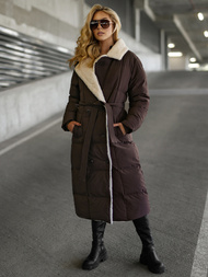 Γυναικείο μπουφάν Σοκολάτα OZONEE JS/16M9168/158