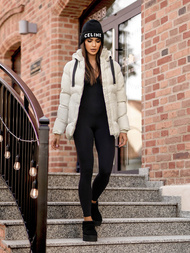 Γυναικείο μπουφάν eκρού OZONEE JS/5M3251/281Z