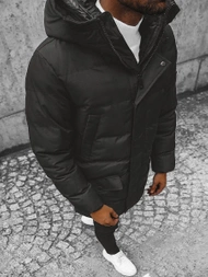 Ανδρικό χειμερινό μπουφάν mαύρος OZONEE JS/M790/392