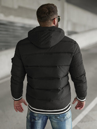 Ανδρικό μπουφάν mαύρος OZONEE JS/57M7501/392Z