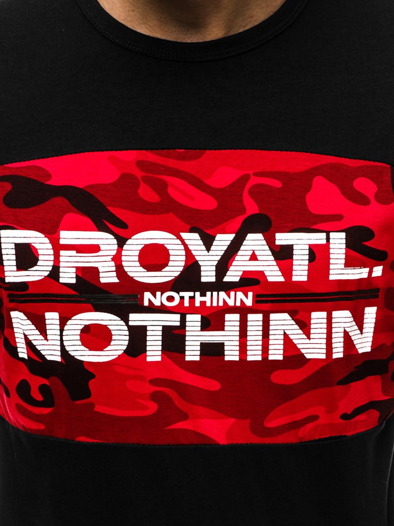 Ανδρικό μπλουζάκι μαύρο OZONEE JS/SS10976Z