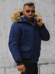 Ανδρικό χειμερινό μπουφάν ναυτικό μπλε OZONEE JS/M2019/215