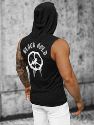 Ανδρικό αμάνικο μπλουζάκι mαύρος OZONEE NB/MT3024