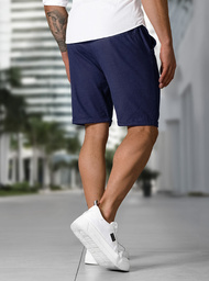 Ανδρικό σόρτς chino ναυτικό μπλε OZONEE TMK/DC809/3Z