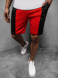 Ανδρικό σόρτς φόρμας κόκκινο-μαύρο OZONEE JS/81016Z