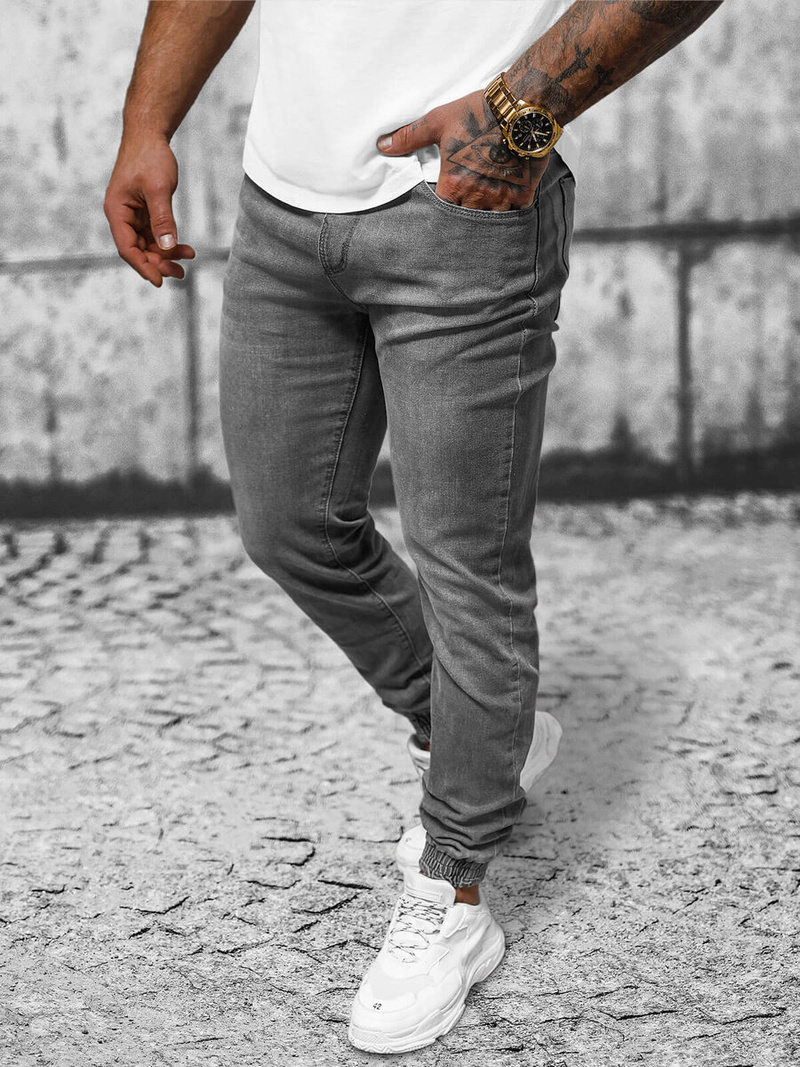 Ανδρικό παντελόνι jogger γραφίτη OZONEE NB/MP0275GC