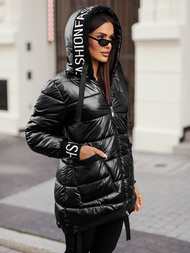 Γυναικείο μπουφάν μαύρο OZONEE JS/5M3188/392Z