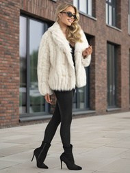 Γυναικείο μπουφάν λευκό OZONEE JS/11Z8261