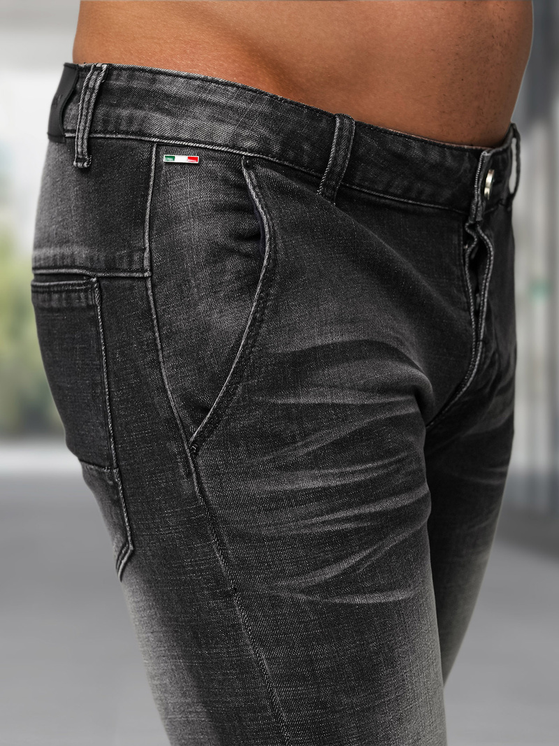 Ανδρικό τζιν παντελόνι mαύρος OZONEE NB/MP0091N