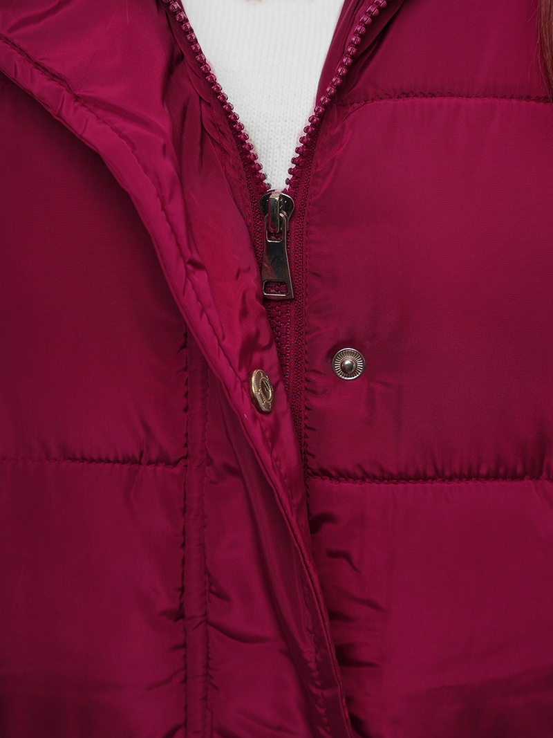 Γυναικείο αμάνικο μπουφάν mαρόν OZONEE O/81276