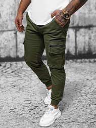 Ανδρικό παντελόνι chino jogger Πράσινος OZONEE NB/MP0201MV