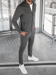 Ανδρικό σετσκούρο- μπουφάν και παντελόνι chino γραφίτη OZONEE DJ/5620