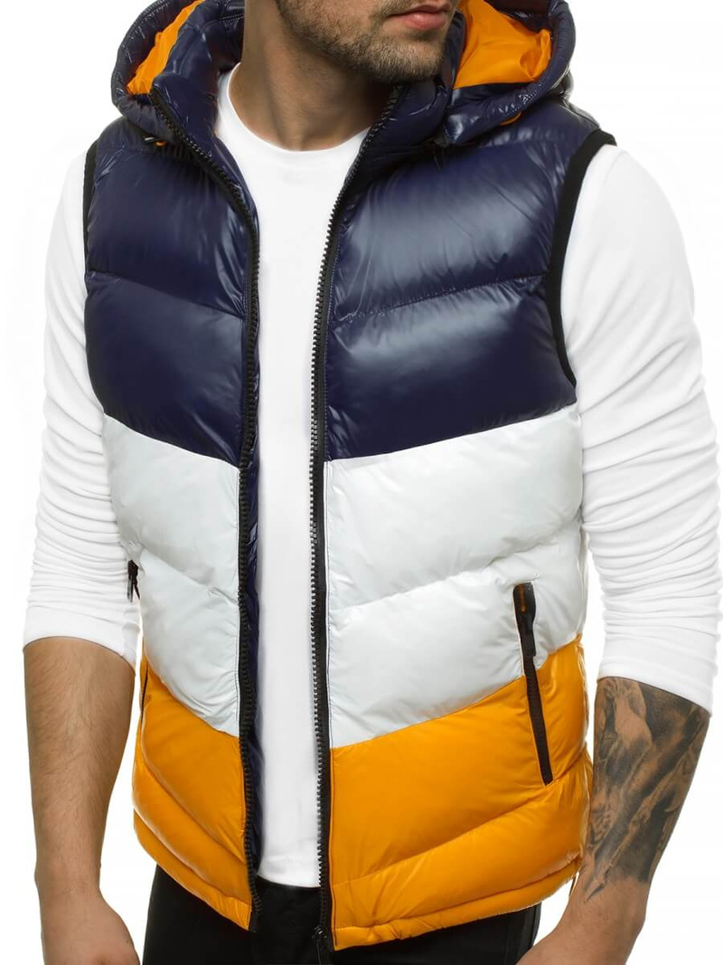 Ανδρικό αμάνικο μπουφάν ναυτικό μπλε OZONEE N/6501