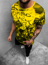 Ανδρικό μπλουζάκι κίτρινο OZONEE JS/KS1987Z