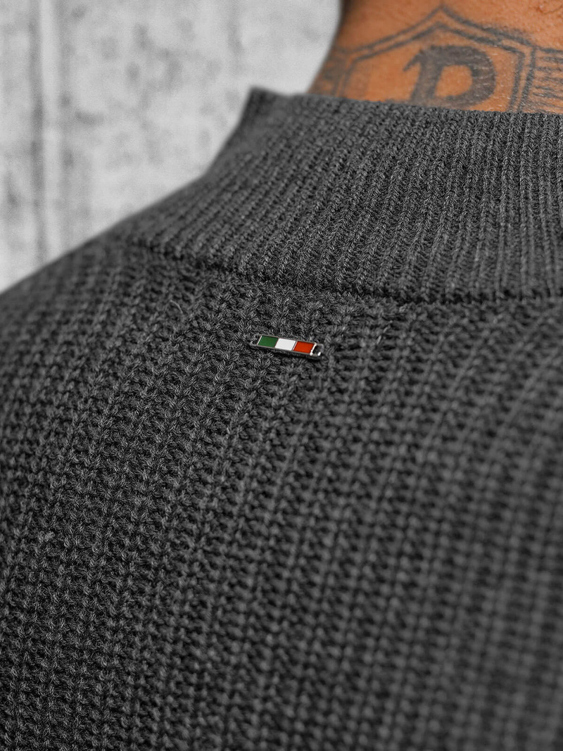 Ανδρικό πουλόβερ Γραφίτης OZONEE NB/MM6020/3