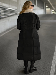 Γυναικείο μπουφάν mαύρο και άσπρο OZONEE JS/16M9168/392B