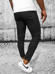 Ανδρικό τζιν παντελόνι mαύρος OZONEE E/5391/02