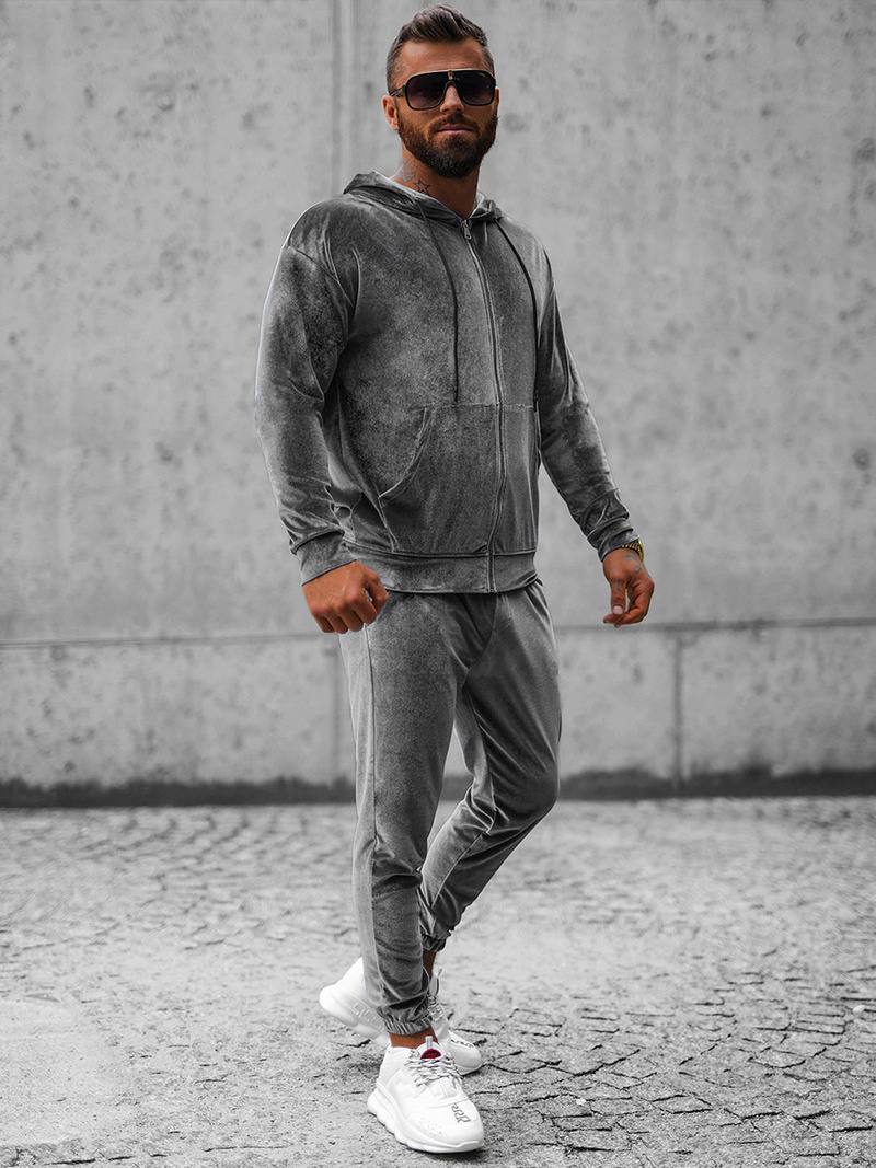 Ανδρικό σετ φόρμας Γκρί OZONEE O/D8160/9157