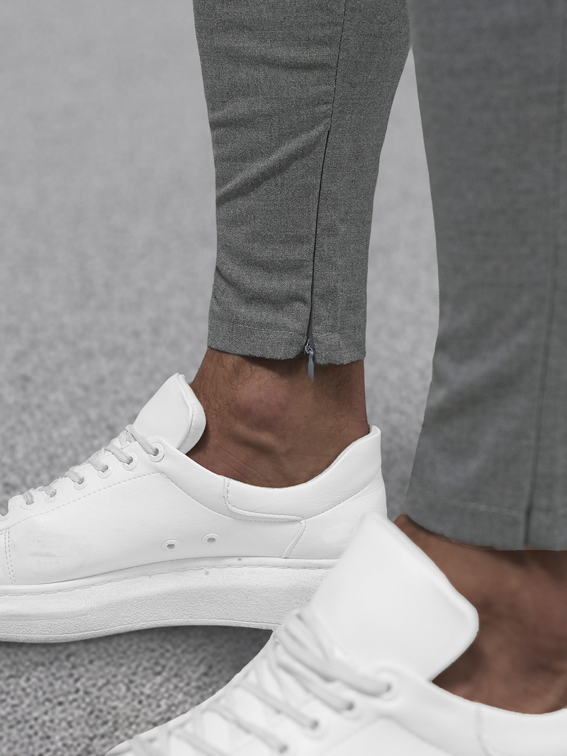 Ανδρικό παντελόνι chino σκούρο-γκρι OZONEE DJ/3300