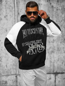 Φούτερ με Κουκούλα μαύρο OZONEE O/SWE23037