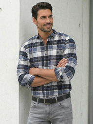 Ανδρικό πουκάμισο ναυτικό μπλε OZONEE V/V175Z