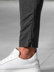 Ανδρικό παντελόνι chino γραφίτη OZONEE DJ/3300Z