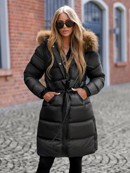 Γυναικείο μπουφάν μαύρο OZONEE JS/5M3298/392Z