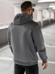 Ανδρικό Φούτερ με Κουκούλα γραφίτη OZONEE JS/27B6500/5Z