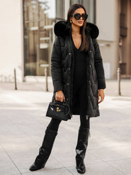 Γυναικείο μπουφάν μαύρο OZONEE JS/16M9202/392