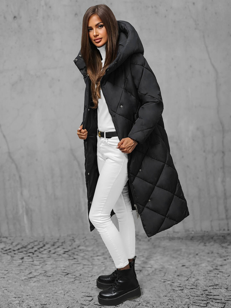 Γυναικείο μπουφάν μαύρο OZONEE JS/5M3173/392