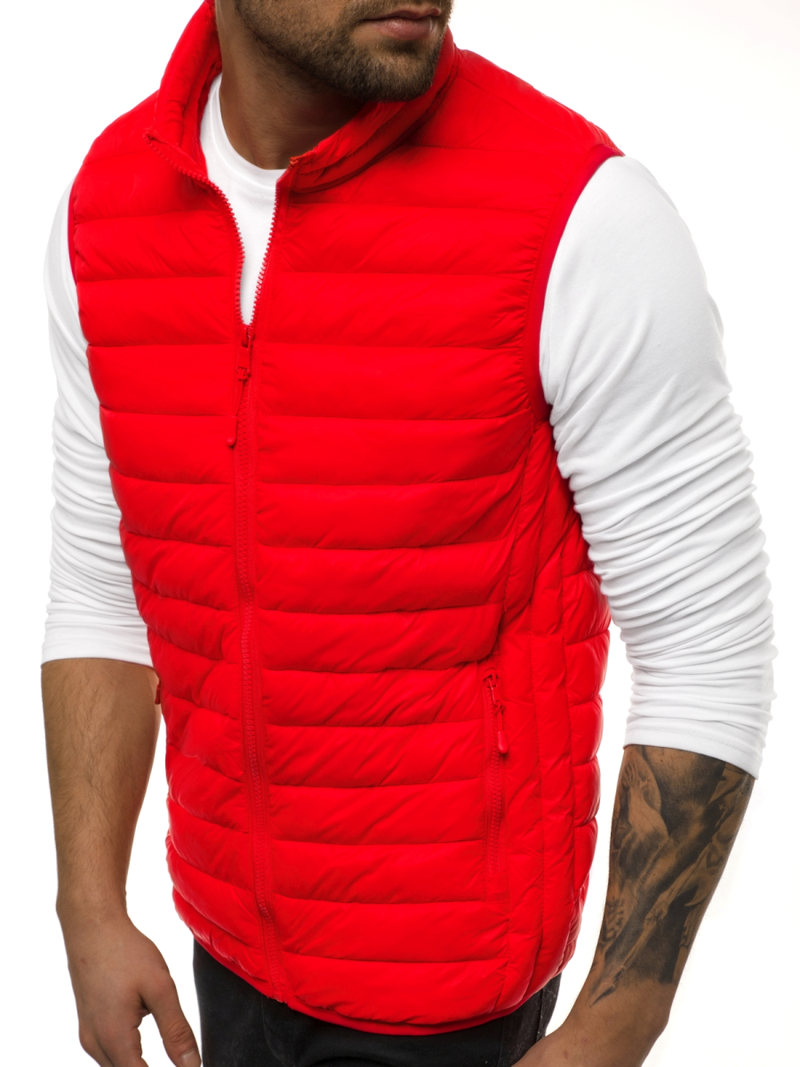 Ανδρικό αμάνικο μπουφάν Κόκκινο OZONEE JS/LY32