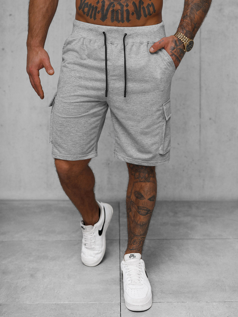 Ανδρικό σόρτς φόρμας γκρι OZONEE JS/8K1505/2