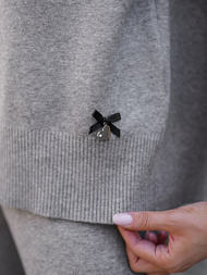 Γυναικείο σετ φόρμας δύο κομματιών γκρι OZONEE JS/53C5203/2