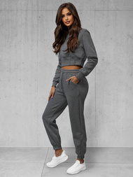 Γυναικείο σετ φόρμας δύο κομματιών γραφίτη OZONEE JS/8C78/5Z